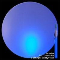 16'' Blue LED Glow-Stick Beach Balls