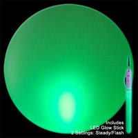 16'' Green LED Glow-Stick Beach Balls