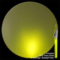 16'' Yellow LED Glow-Stick Beach Balls