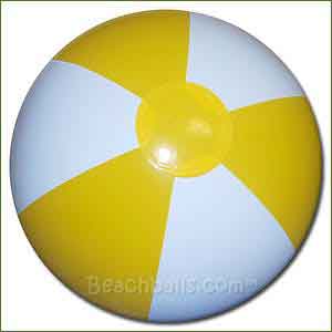 12'' Yellow & White Beach Balls