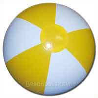 12'' Yellow & White Beach Balls