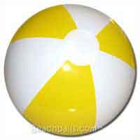 16'' Yellow & White Beach Balls