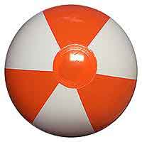 Clearance - 16'' Orange & White Beach Balls