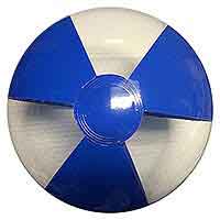 16'' Blue & Clear Beach Balls