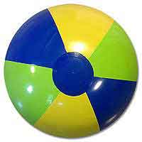 16'' Blue Yellow & Lime Green Beach Ball