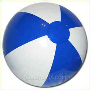 16'' Blue & White Beach Balls