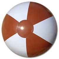 16'' Brown & White Beach Balls