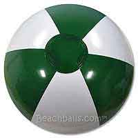 16'' Dark Green & White Beach Balls - Odd Ball