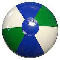 16'' Green, Blue & White Beach Ball