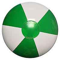 16'' Green & White Beach Balls