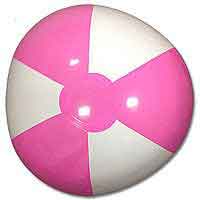 Clearance - 16'' Pink & White Beach Balls