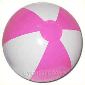 16'' Pink & White Beach Balls