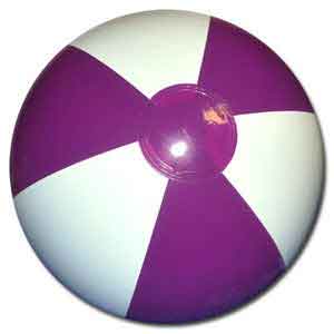 16'' Purple & White Beach Balls