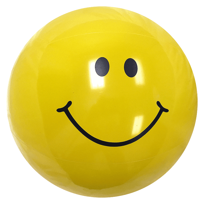 Largest Selection of Beach Balls 16Inch Solid Yellow Smiley Beach Balls