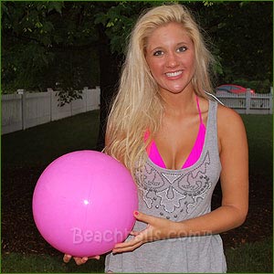 16'' Solid Pink Beach Balls