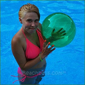 16'' Translucent Green Beach Balls