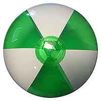 16'' Translucent Green & White Beach Balls