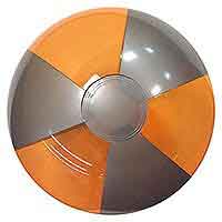 16'' Translucent Orange & Silver Beach Balls