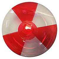 16'' Translucent Red & Clear Beach Balls