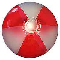 16'' Translucent Red & Opaque White