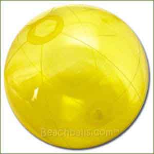 16'' Translucent Yellow Beach Balls