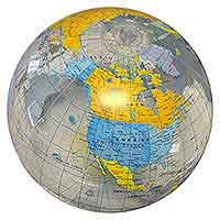 24'' World Globe Clear Ocean Beach Balls