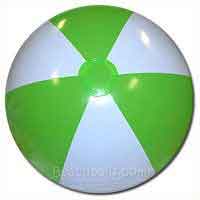 36'' Lime Green & White Beach Balls