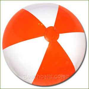 36'' Orange & White Beach Balls