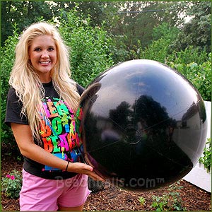 36'' Solid Black Beach Balls