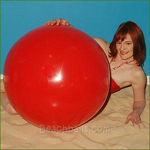 36'' Solid Red Beach Balls