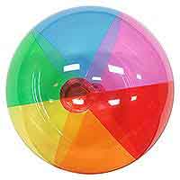 24'' Translucent Rainbow Beach Balls