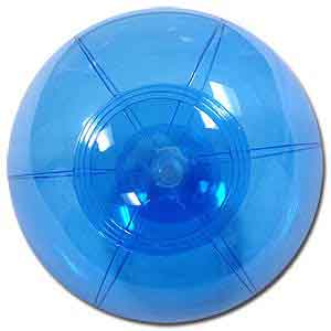 6'' Translucent Blue Beach Balls