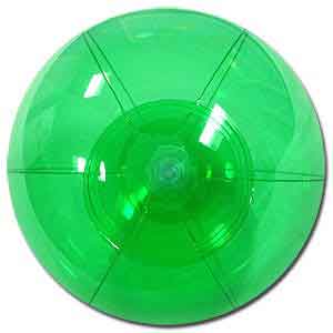 6'' Translucent Green Beach Balls