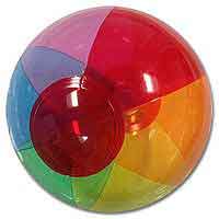 6'' Translucent Rainbow Beach Balls