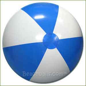 36'' Light Blue & White Beach Balls
