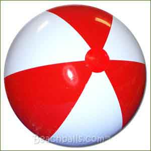 16'' Red & White Beach Balls