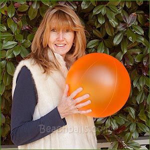 16'' Orange Shimmer Beach Balls