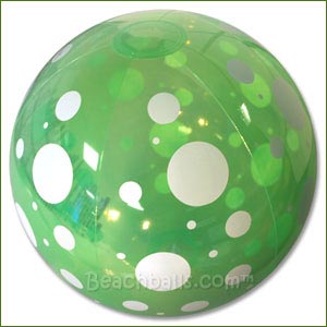20'' Green Spotted Beach Ball