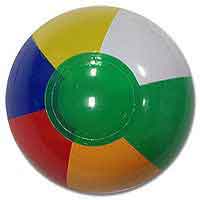 4'' Multi-Color Green Dot Beach Balls 