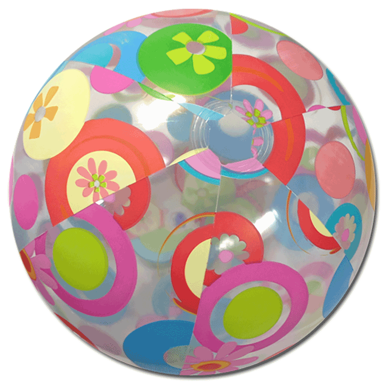 Largest Selection of Beach Balls with Fast Delivery 24Inch Lively Print Beach Balls Fun Circles