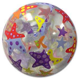24'' Lively Print Beach Balls Starfish