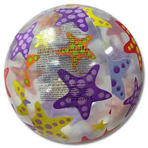 24'' Lively Print Beach Balls Starfish
