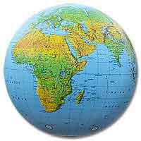 16'' Blue Topographic Globe SE