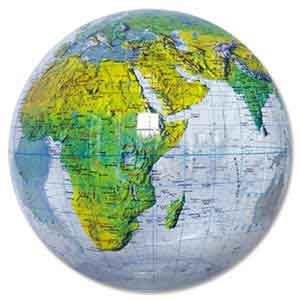 36'' Clear Topographic Globe