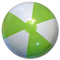 Clearance- 24'' Lime & White SE Beach Balls