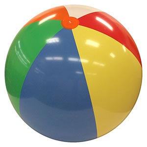 6-FT Deflated Size Multicolor Beach Ball
