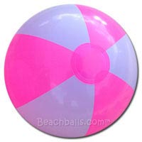 16'' Bright Pink & White Beach Balls