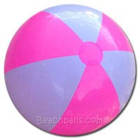 24'' Bright Pink & White Beach Balls