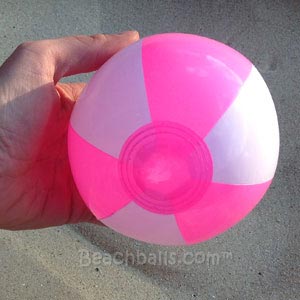 4'' Bright Pink & White Beach Balls 