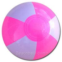 4'' Bright Pink & White Beach Balls 